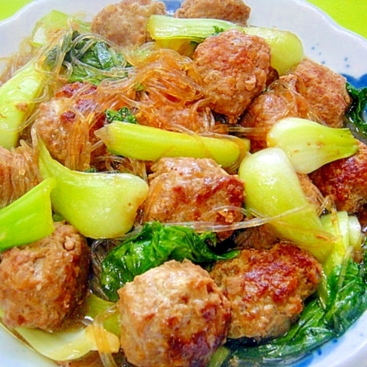 肉団子とチンゲン菜春雨の中華煮 レシピ 作り方 By Mint74 楽天レシピ 肉団子とチンゲン菜春雨の中華煮 レシピ 作り方 By Mint74 楽天レシピ